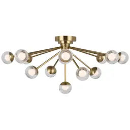 Soft Brass Clear Glass