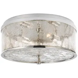 Polished Nickel Crackle Glass