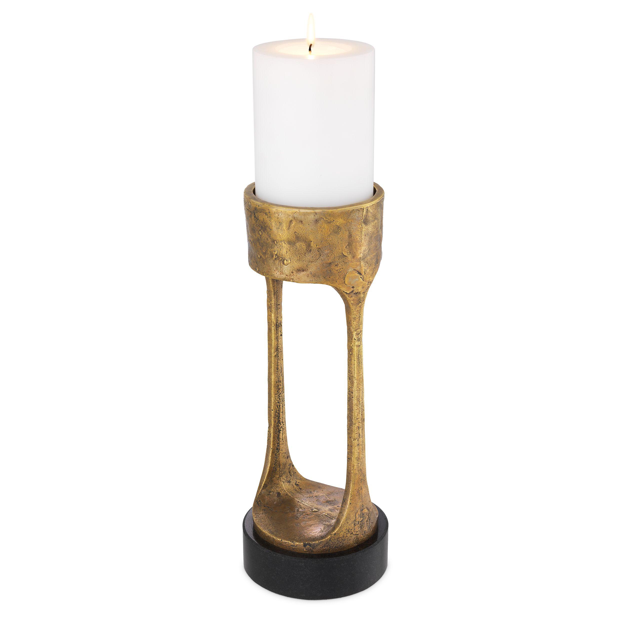 vintage brass finish | black granite base L
