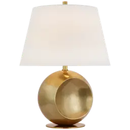 Hand-Rubbed Antique Brass 14" x 19.5" x 12.5" Linen