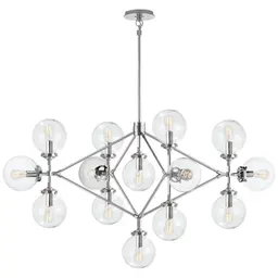 Polished Nickel Clear Glass