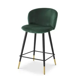 roche dark green velvet | black & gold finish legs