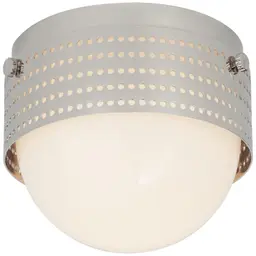 Polished Nickel White Glass