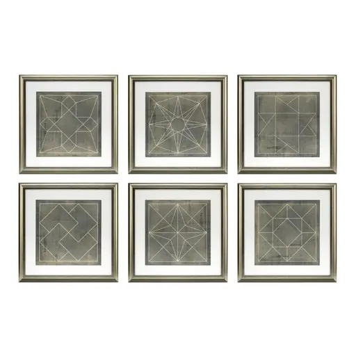 Купить Набор постеров Prints Geometric Blueprints set of 6 в интернет-магазине roooms.ru