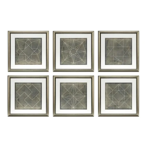 Купить Набор постеров Prints Geometric Blueprints set of 6 в интернет-магазине roooms.ru