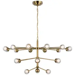 Soft Brass Clear Glass