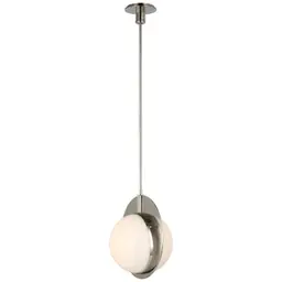 Polished Nickel White Glass