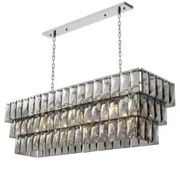 nickel finish | smoke crystal glass