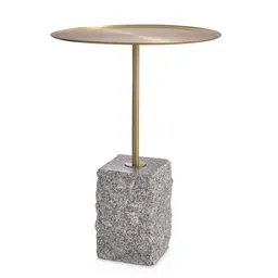 brushed brass finish | grey granite