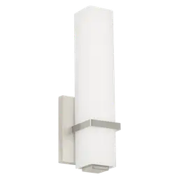 Satin Nickel White Glass 13" Small LED 90 CRI 3000K 120V