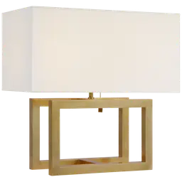 Hand-Rubbed Antique Brass 18" x 10.25" x 9 Linen Rectangle