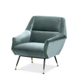 cameron deep turquoise | black & brass finish legs
