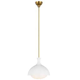 Matte White and Burnished Brass
