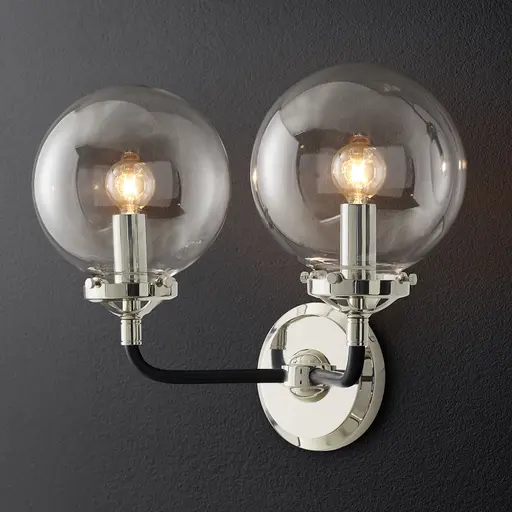 Купить Бра Bistro Globe Clear Glass Double Sconce в интернет-магазине roooms.ru