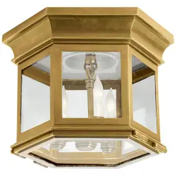 Antique-Burnished Brass Clear Glass