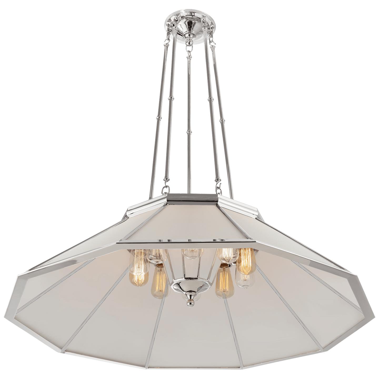 Polished Nickel White Glass