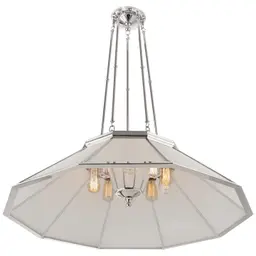 Polished Nickel White Glass