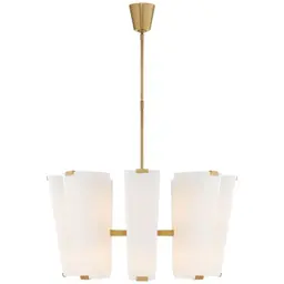 Hand-Rubbed Antique Brass White Glass