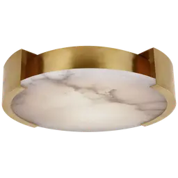 Antique-Burnished Brass Alabaster