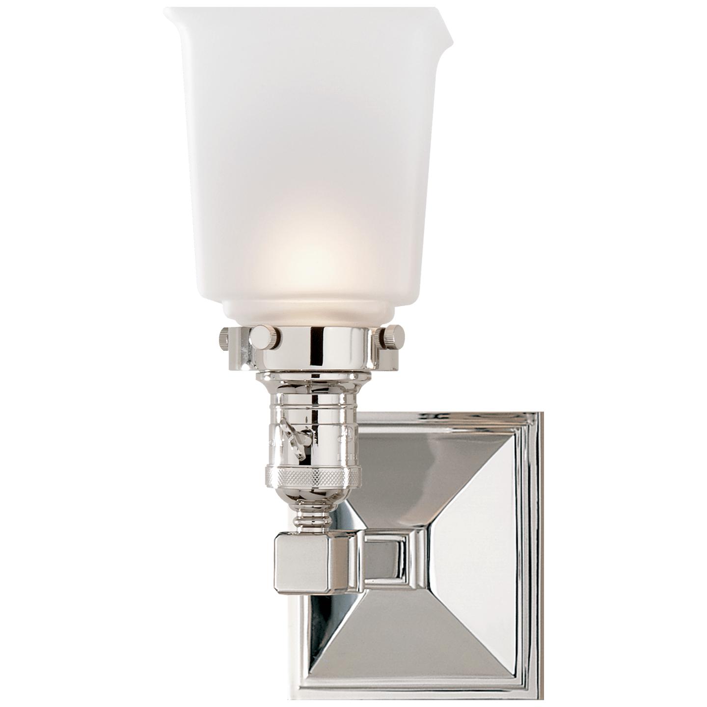 Polished Nickel Frosted Glass