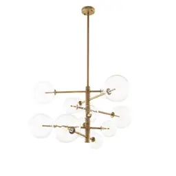 antique brass finish | clear glass S