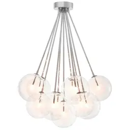 nickel finish | clear glass