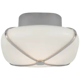 Polished Nickel White Glass