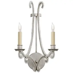 Burnished Silver Leaf Clear Glass