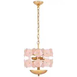 Soft Brass Blush Tinted Glass