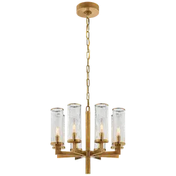 Antique-Burnished Brass Crackle Glass