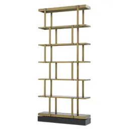 brushed brass finish | smoke glass | black glass