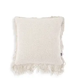 bouclé cream | cream fringe S square