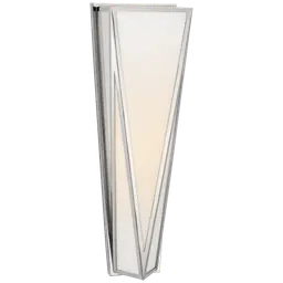 Polished Nickel White Glass