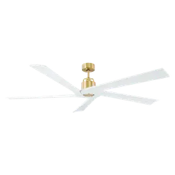 Burnished Brass Housing With Matte White Blades