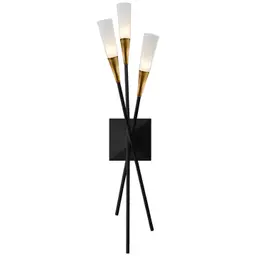 Matte Black and Antique Brass