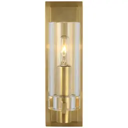 Antique-Burnished Brass Clear Glass