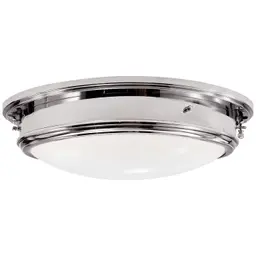 Polished Nickel Frosted Glass