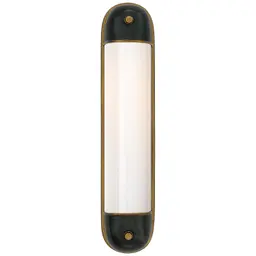 Bronze with Antique Brass White Glass