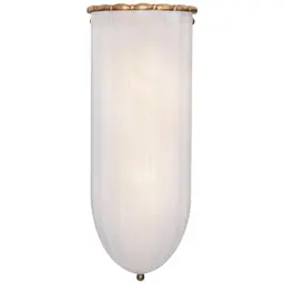 Hand-Rubbed Antique Brass White Glass