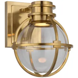 Antique-Burnished Brass Clear Glass