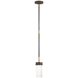 Bronze and Hand-Rubbed Antique Brass White Glass