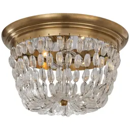 Antique-Burnished Brass Seeded Glass