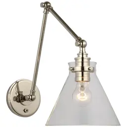 Polished Nickel Clear Glass