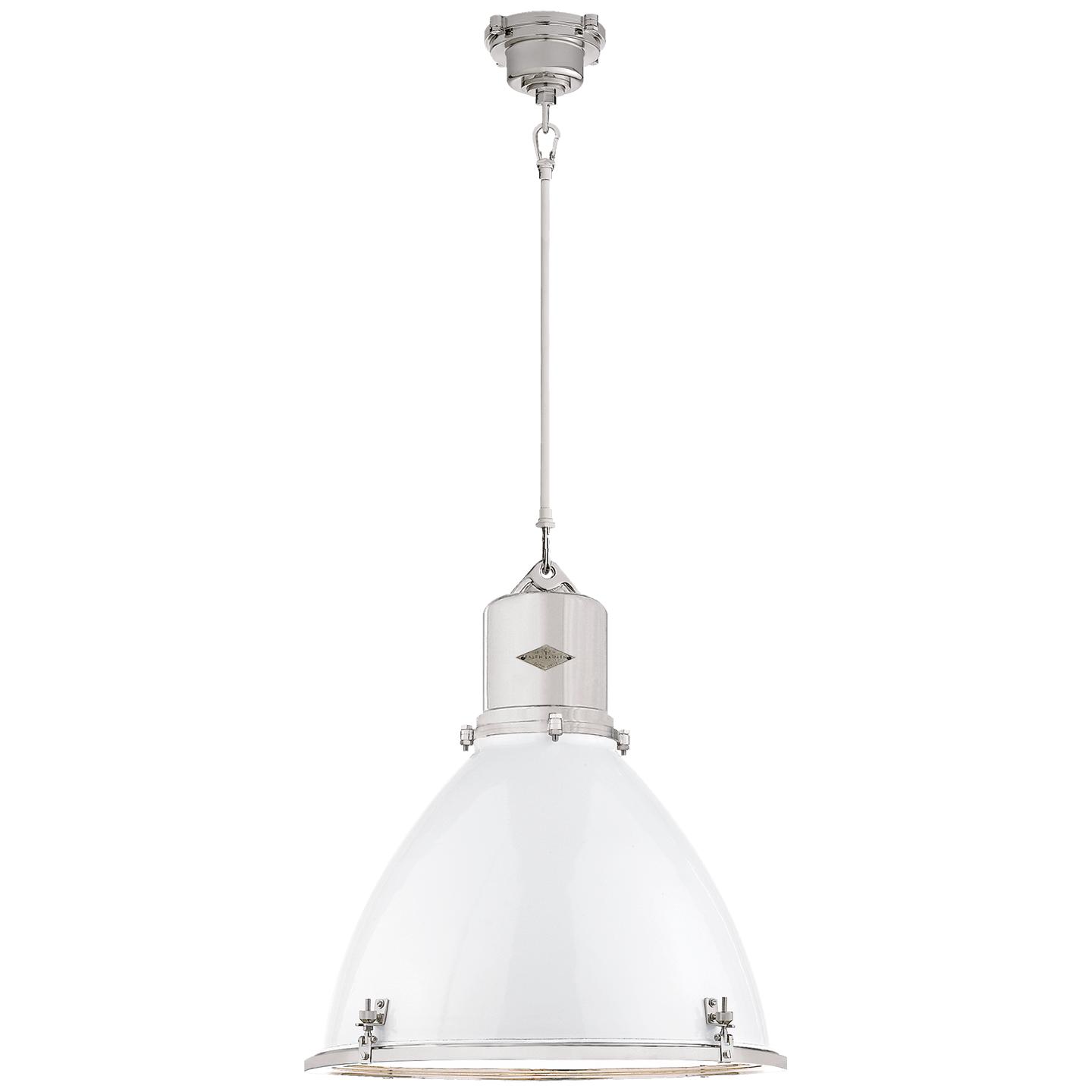 Polished Nickel White Enamel