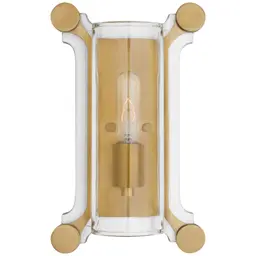 Hand-Rubbed Antique Brass Clear Glass