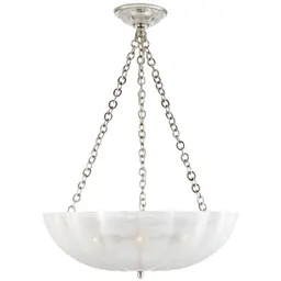 Polished Nickel White Glass