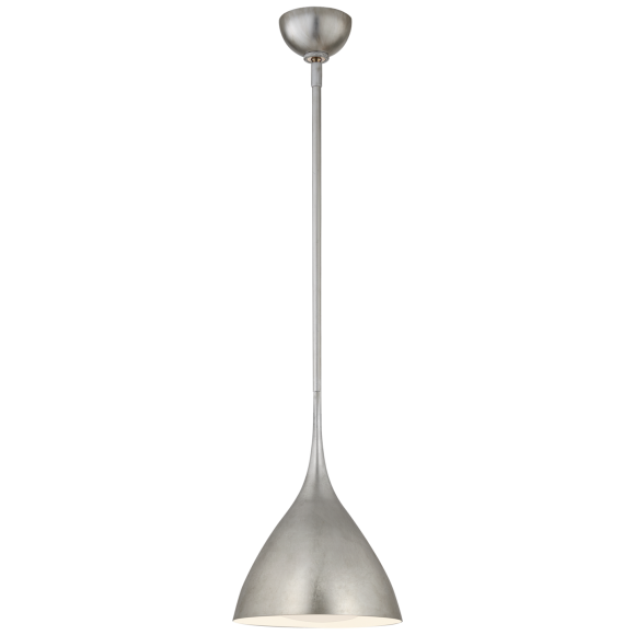 Burnished Silver Leaf Soft White Glass