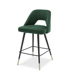 roche green velvet | black & brass finish legs