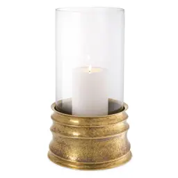 hammered vintage brass finish | clear glass