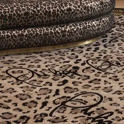 brown & black coloured panther print | black & brown coloured framework H: 300 cm W: 400 cm